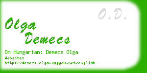 olga demecs business card